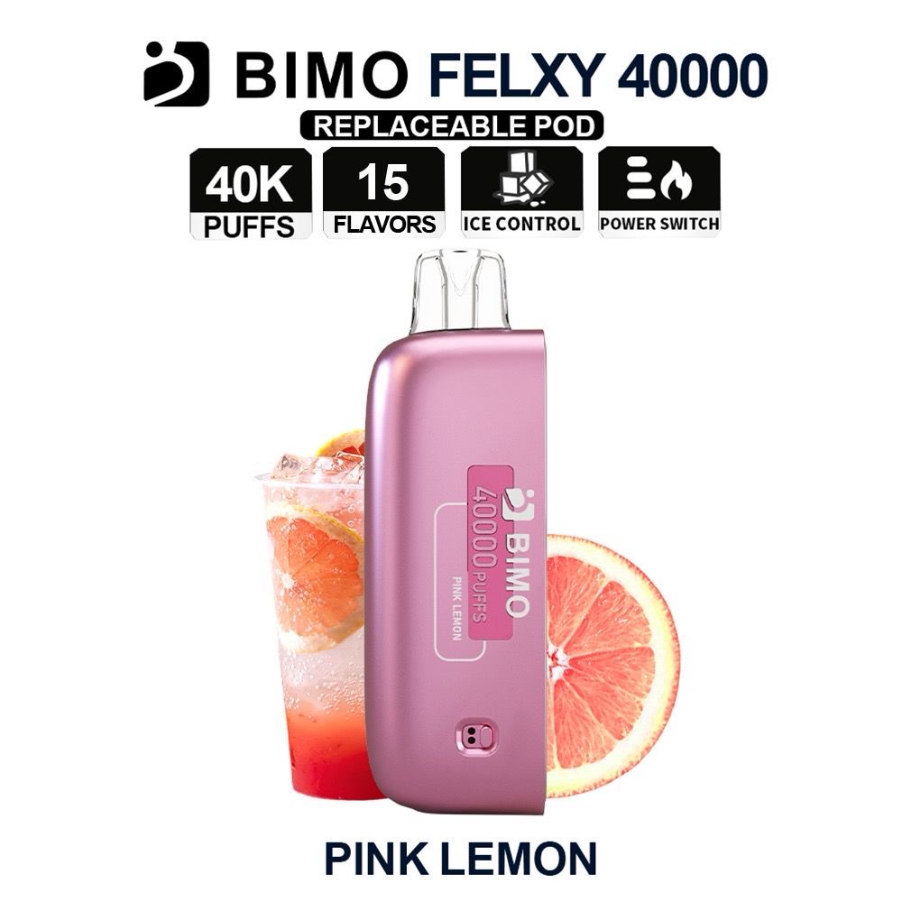 BIMO FELXY PINK LEMON POD ONLY 40K PUFFS