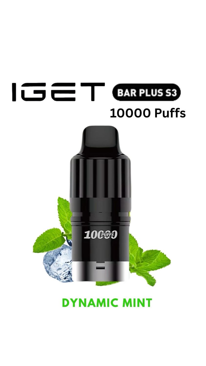 IGET BAR PLUS S3 POD ONLY DYNAMIC MINT 10000 PUFFS
