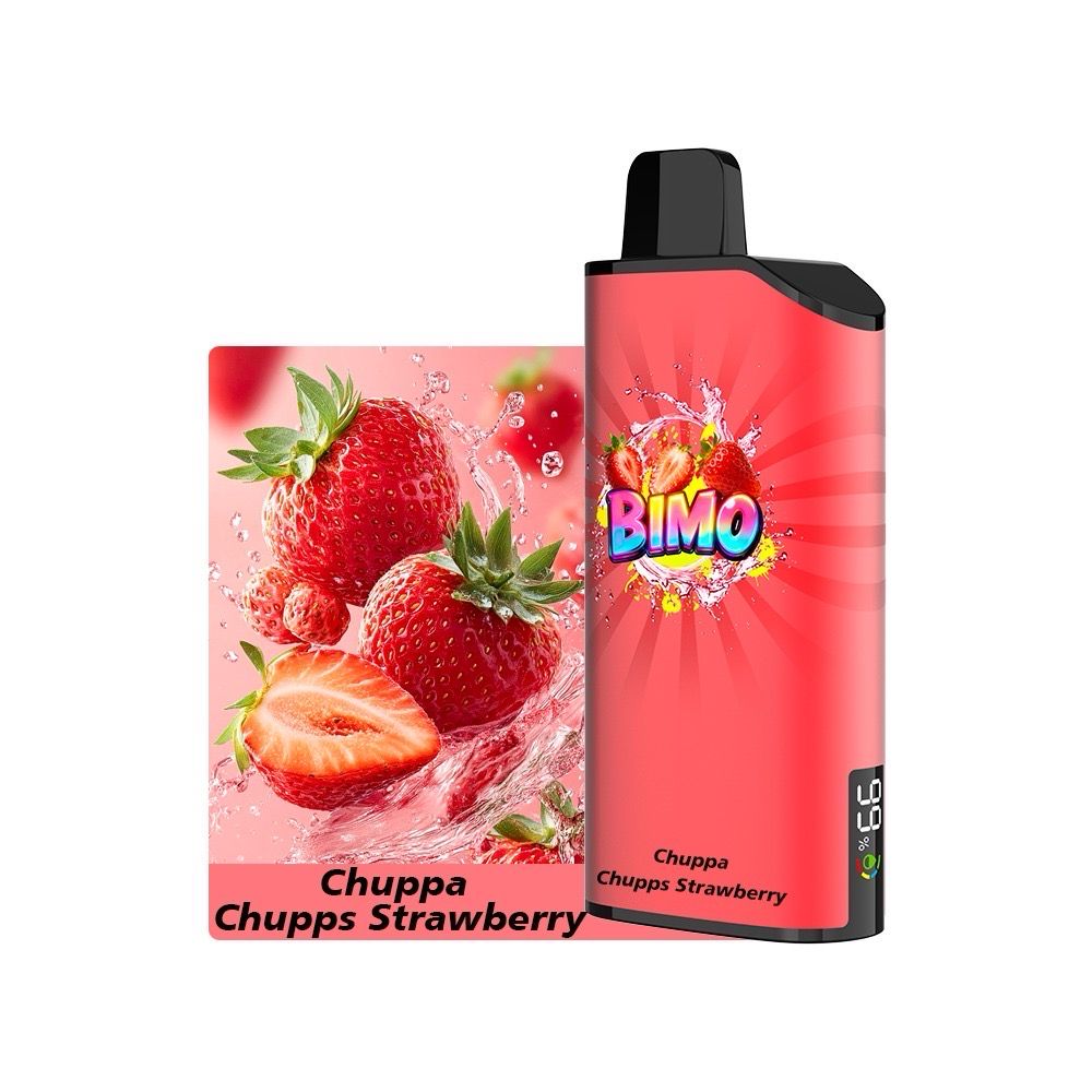 BIMO-ONE CHUPPA CHUPPS STRAWBERRY 9000 PUFFS