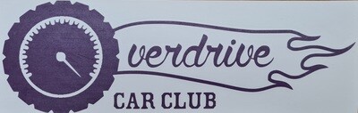 Overdrive car club sticker 30cm ( purple )
