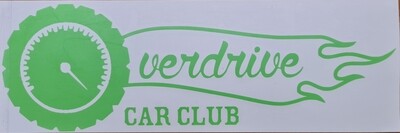 Overdrive car club stickers 30cm ( green )