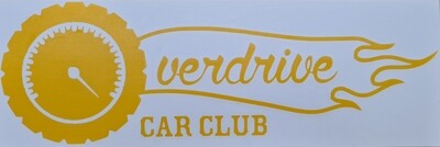 Overdrive car club sticker 30cm ( gold )
