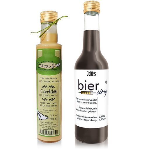 Probierpaket: Eierlikör & Biersirup 0,35 l Probierpaket: Eierlikör & Biersirup 0,35 l