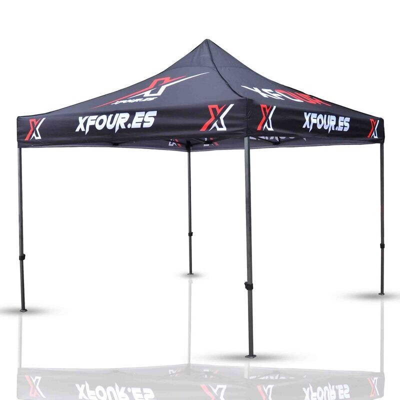 CARPA 3X3 XFOUR RACE NEGRA LOGOS ROJOS ¡NOVEDAD!