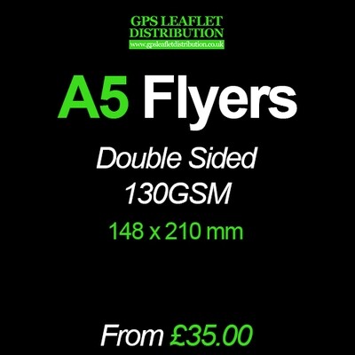 A5 Flyers - 130gsm - Full Colour Double Sided