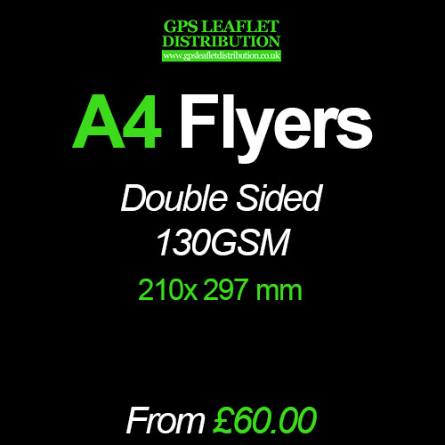 A4 Flyers - 130gsm - Full Colour Double Sided