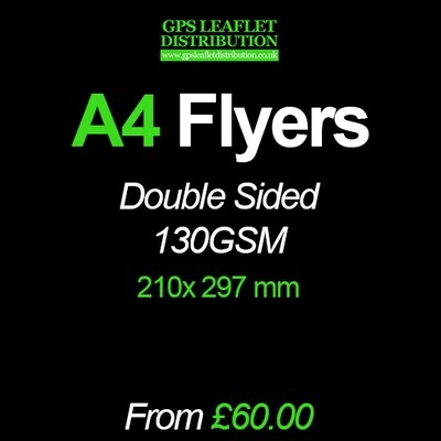 A4 Flyers - 130gsm - Full Colour Double Sided