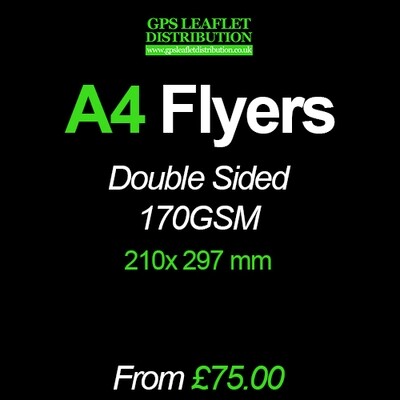 A4 Flyers - 170gsm - Full Colour Double Sided