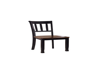 D580-02 Dining Room Side Chair (2/CN) 38 in X 18.25 in X 22.63 in Owingsville Black/Brown