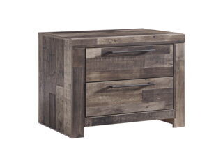 B200-92 Two Drawer Night Stand 24.37 in X 21.69 in X 15.31 in Derekson Multi Gray