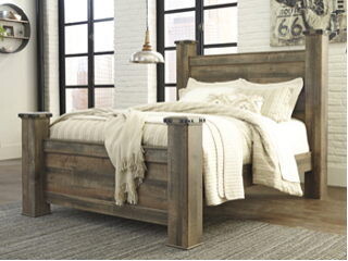 B446-64 Queen Poster Footboard 34.45 in X 69.84 in X 8.03 in Trinell Brown