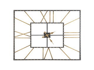 A8010112 Wall Clock 40 in X 40 in X 1.5 in Thames Black/Gold Finish