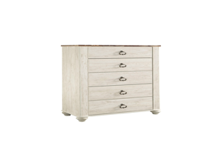 B267-46 Five Drawer Chest 52.72 in X 33.86 in X 15.55 in Willowton Two-tone