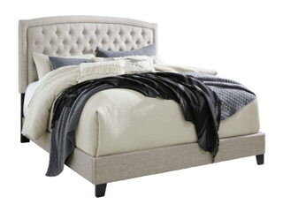 B090-782 King Upholstered Bed 60.25 in X 82.5 in X 87.25 in Jerary Gray