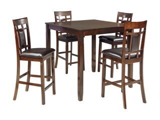 D384-223 DRM Counter Table Set (5/CN) 36 in X 42 in X 42 in Bennox Brown