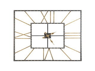 A8010112 Wall Clock 40 in X 40 in X 1.5 in Thames Black/Gold Finish