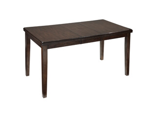D596-35 RECT Dining Room EXT Table 30.13 in X 42.13 in X 78.13 in Haddigan Dark Brown