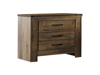 B446-92 Two Drawer Night Stand 29.65 in X 24.72 in X 16.18 in Trinell Brown