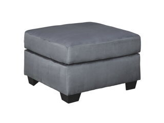 7500908 Oversized Accent Ottoman 19 in X 36 in X 36 in Darcy Steel