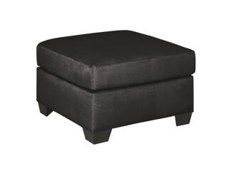 7500808 Oversized Accent Ottoman 19 in X 36 in X 36 in Darcy Black