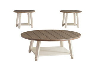 T377-13 Occasional Table Set (3/CN) 19.13 in X 40 in X 40 in Bolanbrook Two-tone