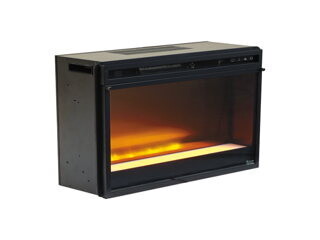 W100-02 Fireplace Insert Glass/Stone 20.06 in X 23.75 in X 8.5 in Entertainment Accessories Black