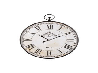 A8010110 Wall Clock 36.75 in X 30.88 in X 2.5 in Augustina Antique Black