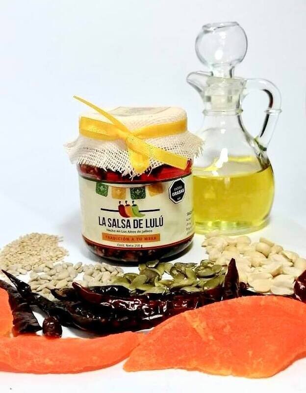 Salsa macha con mango