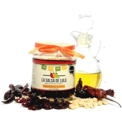 Salsa macha con arándanos