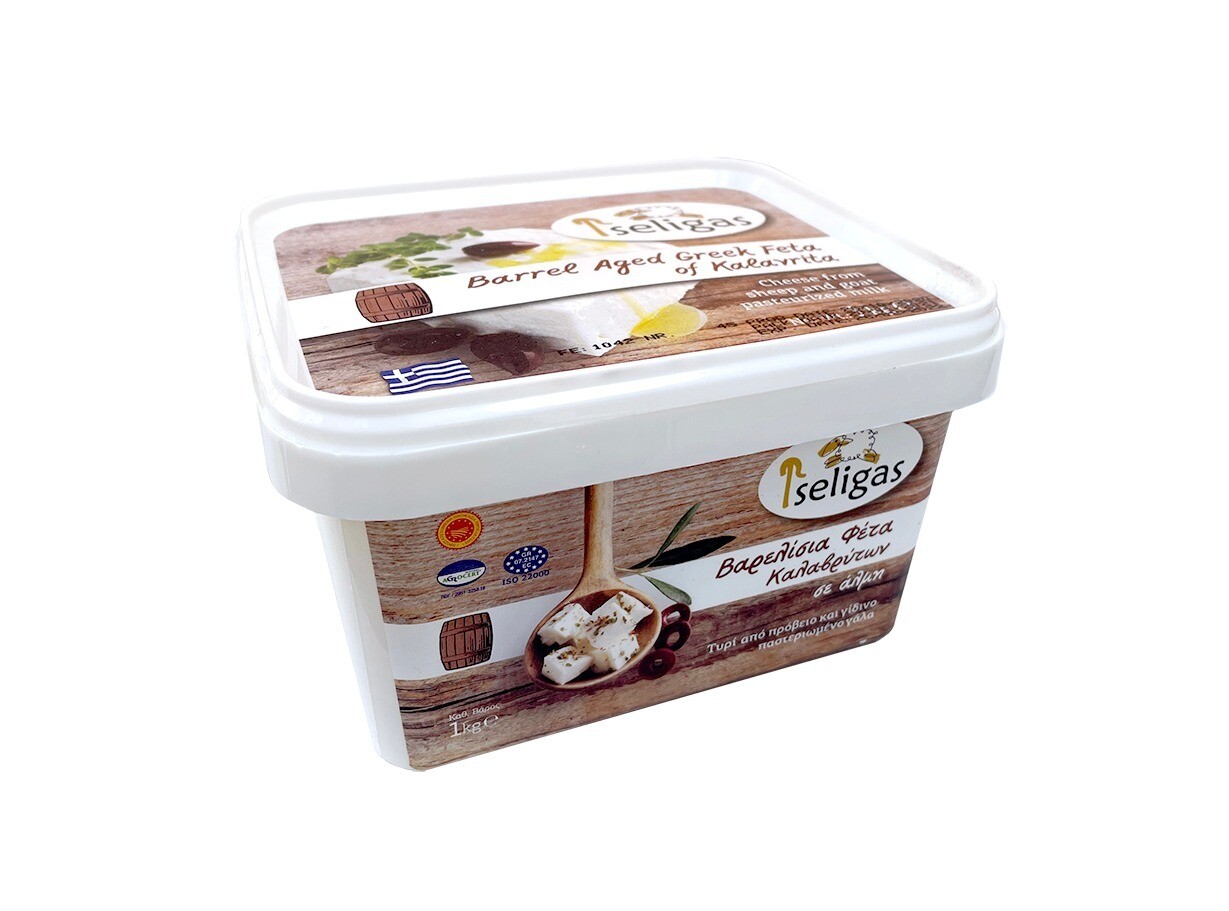 Barrel Aged Feta 1kg by Tseligas