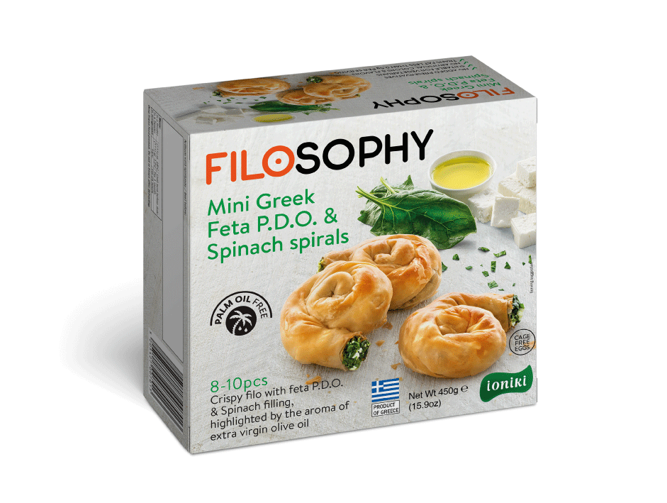 Mini Feta &amp; Spinach Spirals by Filosophy