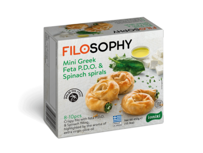Mini Feta &amp; Spinach Spirals by Filosophy