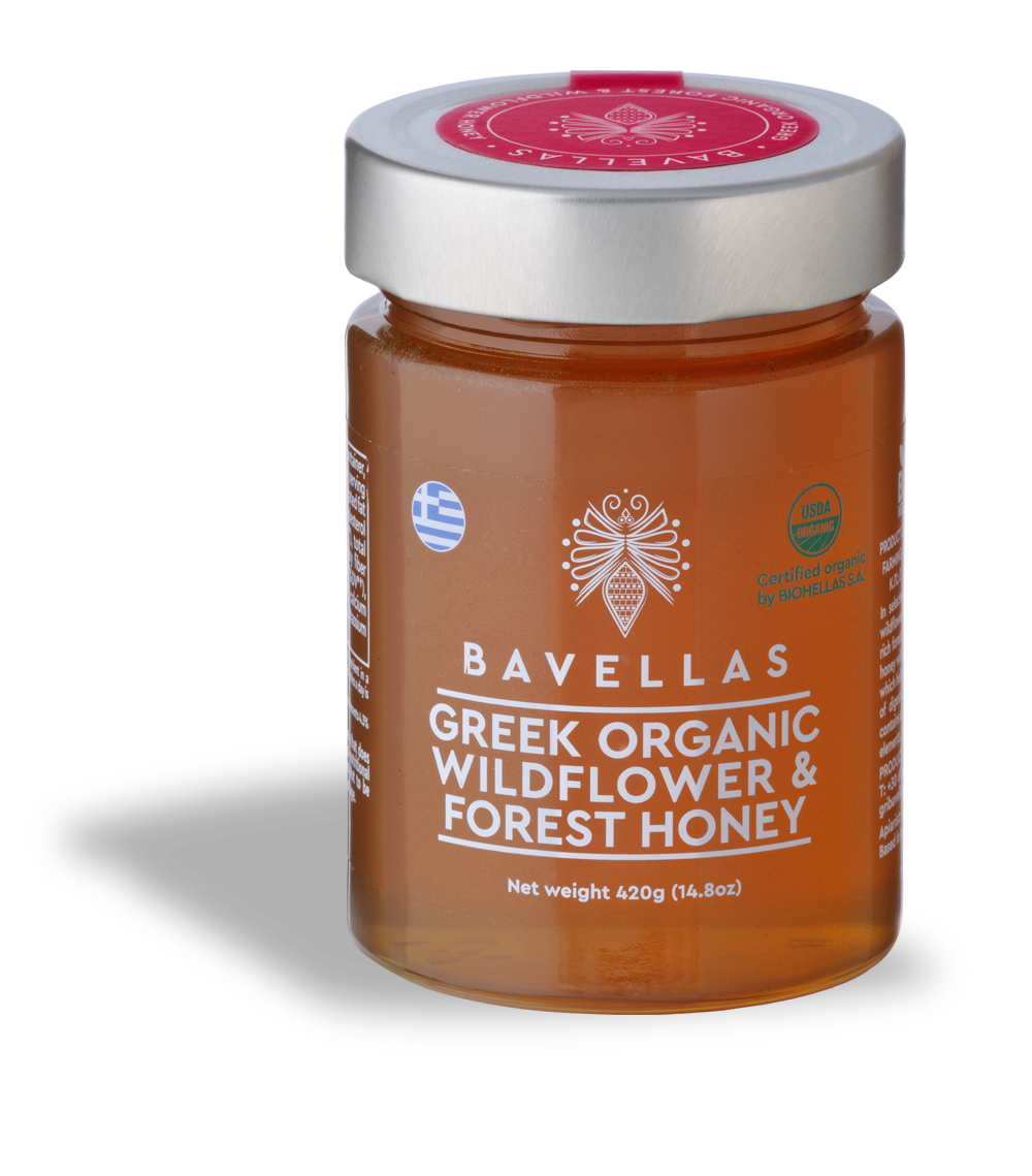 Greek Wildflower &amp; Forest Organic Honey by Bavellas