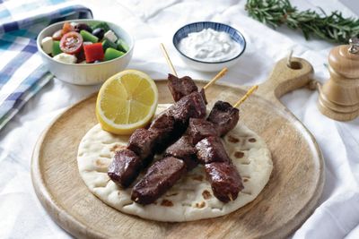 LAMB BACKSTRAP SOUVLAKI