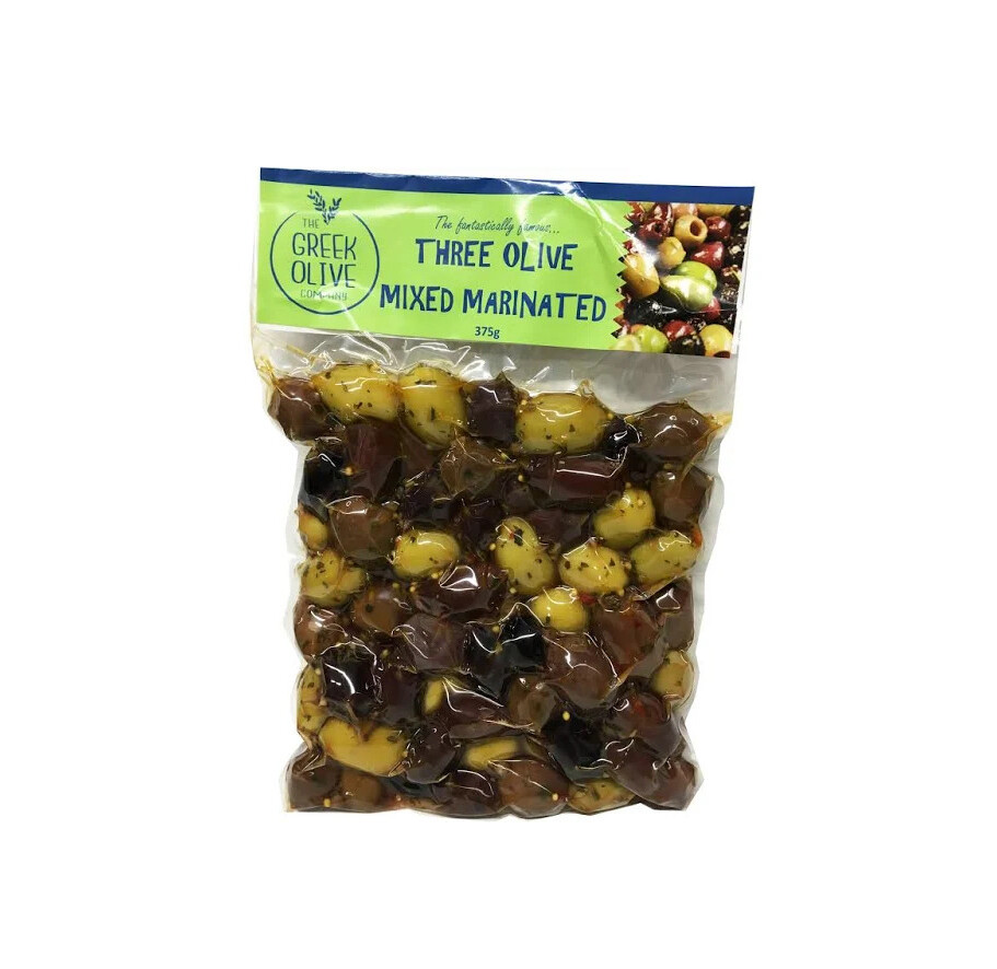 Marinated Three Mixed Olives - Vacuum Packed