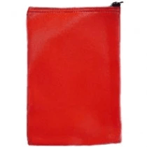 Vertical Zipper-top Check Wallet - Laminated Nylon - 8 x 12