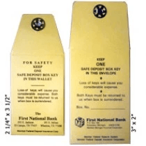 Re-Closeable Lock Vault Key Envelopes - 3" x 2" - Colors