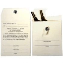 Permanent-Lock Vault Key Envelopes