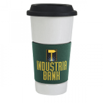 Neoprene Wrap White Ceramic Tumbler