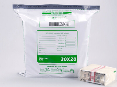 Tamper-Evident Bags - Currency - 20 x 20
