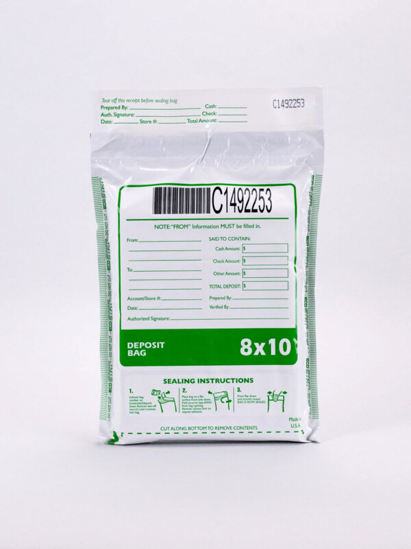 Tamper-Evident Bags - Currency - 8 x 10 1/2"