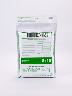 Tamper-Evident Bags - Currency - 8 x 10 1/2
