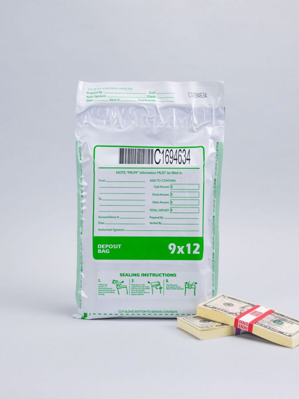 Tamper-Evident Bags - Currency - 9 x 12"