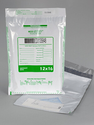 Tamper-Evident Bags - Currency - 12 x 16