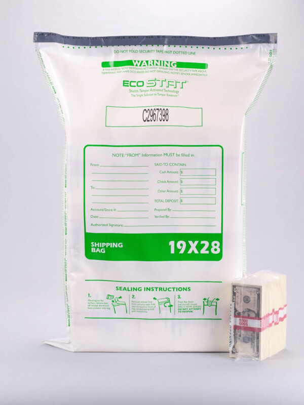 Tamper-Evident Bags - Currency - 19 x 28"