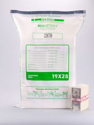 Tamper-Evident Bags - Currency - 19 x 28