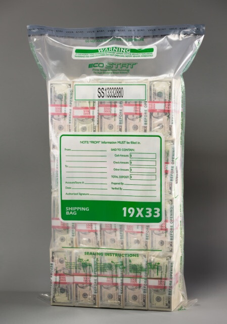 Tamper-Evident Bags - Currency - 19 x 33"