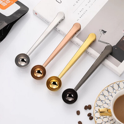 Coffee Spoon with Coffee Bag Closing Clip