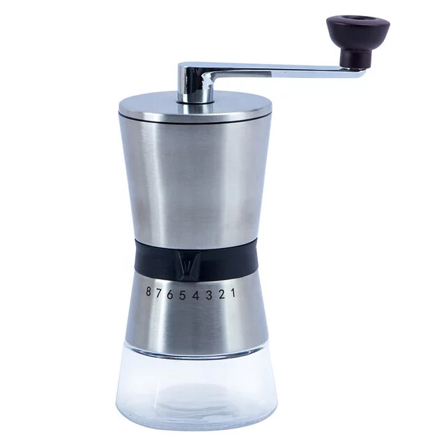 Adjustable Manual Burr Grinder with Removable Crank