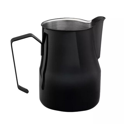 Latte Art Milk Pitcher Stainless Steel Black, Size: 350ml